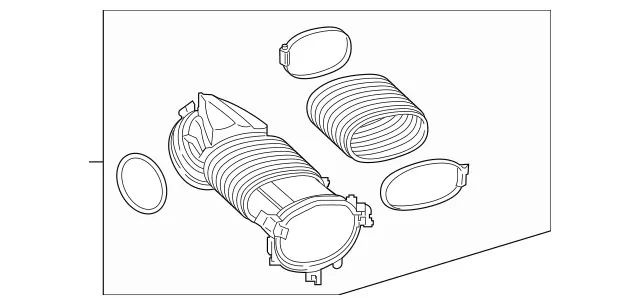 2560904100 - Chassis Sheet Metal/Air Intake: Clean Air Line for Mercedes-Benz: CLE450, CLE53 AMG, G500, G550, GLE450, GLE53 AMG, GLS450, S500, S580e Image image