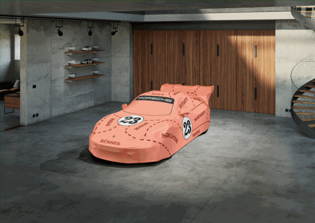 99204401219 - Exterior: Indoor Car Cover Pink Pig Design for Porsche: 911 Image
