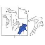 KT4Z5827865C - Body: Outer Wheelhouse for Ford: Edge Image