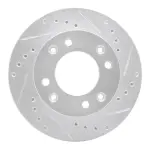 63180012R - : DFC Brake Rotor - Drilled and Slotted - Silver for DYNAMIC FRICTION Image