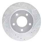 63147019R - : DFC Brake Rotor - Drilled and Slotted - Silver for DYNAMIC FRICTION Image