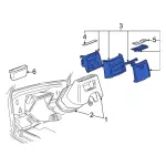 F3UZ16045A36A - Body: Console for Ford: E-150 Econoline, E-150 Econoline Club Wagon, E-250 Econoline, E-350 Econoline, E-350 Econoline Club Wagon, Econoline Super Duty Image