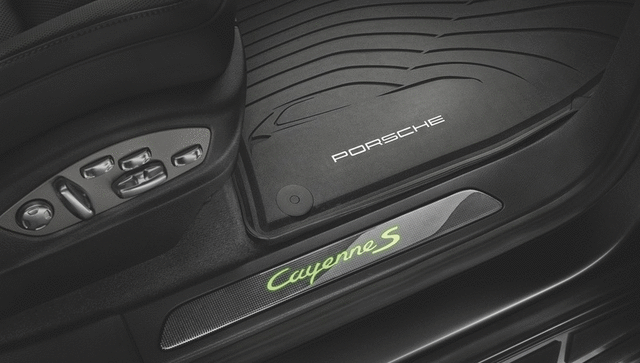 95804480218 - Exterior: 2016-2017 Porsche Cayenne - Door Entry Guards In Carbon - Illuminated for Porsche: Cayenne Image