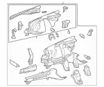 2086202461 - Body: Apron/Rail Assembly for Mercedes-Benz Image