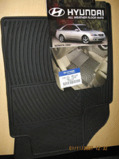 Floor Mats, All Weather, Rear Set - Hyundai (3QF13-AC200)