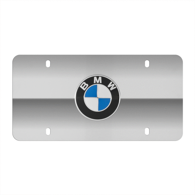 82121470312 - Exterior: Marque Plate - Satin Stainless Steel for BMW: 128i, 135i, 135is, 228i, 228i xDrive, 230i, 230i xDrive, 320i, 320i xDrive, 328d, 328d xDrive, 328i, 328i xDrive, 330e, 330i, 330i GT xDrive, 330i xDrive, 335d, 335i, 335i GT xDrive, 335i xDrive, 335is, 340i, 340i GT xDrive, 340i xDrive, 428i, 428i xDrive, 430i, 430i xDrive, 435i, 435i xDrive, 440i, 440i xDrive, 528i, 528i xDrive, 530i, 530i xDrive, 535d, 535d xDrive, 535i, 535i GT, 535i GT xDrive, 535i xDrive, 540d xDrive, 540i, 540i xDrive, 550i, 550i GT xDrive, 550i xDrive, 640i, 640i Gran Coupe, 640i xDrive, 640i xDrive Gran Coupe, 640i xDrive Gran Turismo, 650i, 650i Gran Coupe, 650i xDrive, 650i xDrive Gran Coupe, 740e xDrive, 740i, 740i xDrive, 740Li, 740Li xDrive, 750i, 750i xDrive, 750Li, 750Li xDrive, 760Li, 840i, Alpina B6 xDrive Gran Coupe, Alpina B7, M2, M235i, M235i xDrive, M240i, M240i xDrive, M3, M340i, M4, M5, M550i xDrive, M6, M6 Gran Coupe, M760i xDrive, M8, X1, X2, X3, X4, X5, X6, X7, Z4 Image
