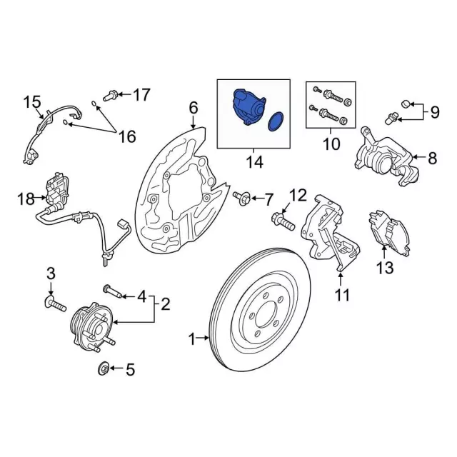 Motor Electric Parking Brake - Ford (L1MZ-2B712-D)