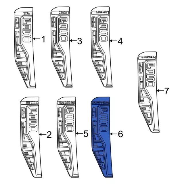 PC3Z16720BAB - Body: Nameplate for Ford Image