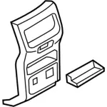 FT4Z58045E24BB - Body: Rear Panel Trim for Ford: Edge Image