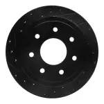 63354189L - : DFC Brake Rotor - Drilled and Slotted - Black for DYNAMIC FRICTION Image