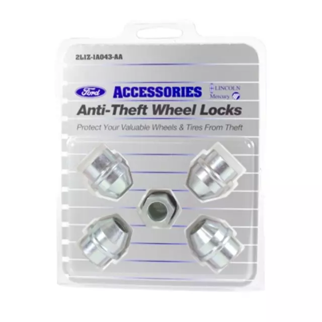 Wheel Locks - Zinc-Plated For Hidden Lugs - Ford (2L1Z-1A043-AA)