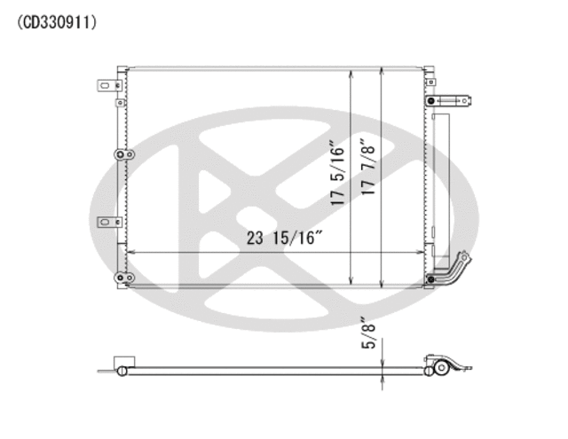 CD330911 - : Koyorad A/C Condenser for Koyo Image
