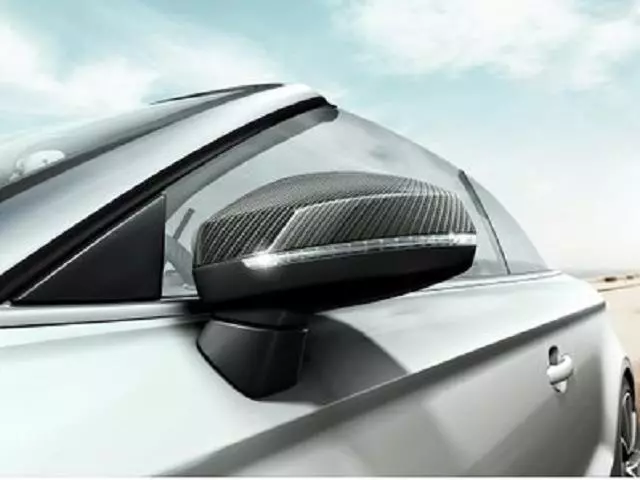 8V0072530C3Q0 - : A3, S3 (2015-2021) Carbon Fiber Mirror Caps - With Side Assist for Audi: A3, A3 Quattro, A3 Sportback e-tron, RS3, S3 Image