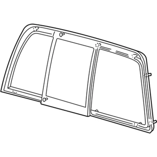 XL3Z15422B30DA - Body: Back Glass for Ford: F-150, F-150 Heritage, F-250 Image
