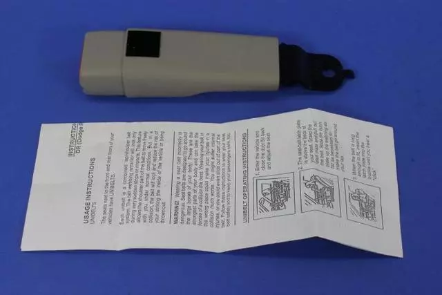 1BX241D1AA - Interior Trim: Front Inner Seat Belt, Right for Chrysler: 300 | Dodge: Charger, Magnum Image