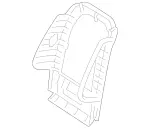 2049109704 - Driver Seat: Backrest Shell for Mercedes-Benz: C250, C300, C350, GLK250, GLK350 Image