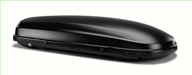 71200 - Hauling: Cargo Box Carrier â€“ Matte Black for Volkswagen: Arteon, Atlas, CC, e-Golf, Golf, Golf Alltrack, Golf SportWagen, GTI, ID. Buzz, ID.4, Jetta, Taos, Tiguan, Tiguan Limited, Touareg Image