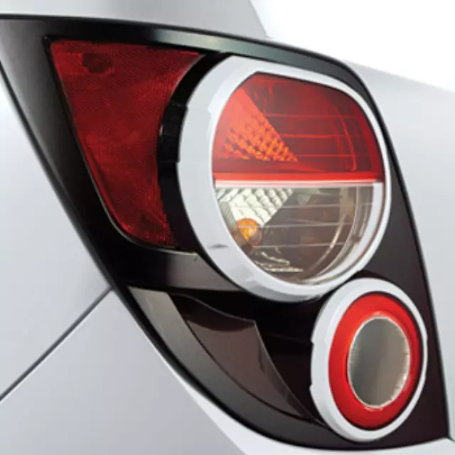 95351692 - Exterior: Rear Tail Lamp Trim Rings - White for Chevrolet: Sonic Image
