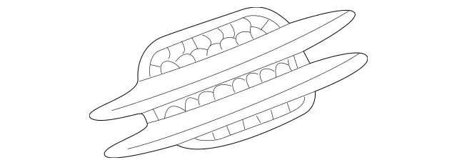 23069001369776 - Attachment Parts: Grille for Mercedes-Benz: SL500, SL55 AMG, SL550, SL65 AMG Image image