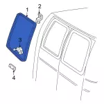 F2UZ1542006KA - Body: Movable Glass for Ford: E-150 Econoline, E-150 Econoline Club Wagon, E-250 Econoline, E-350 Econoline, E-350 Econoline Club Wagon, Econoline Super Duty Image