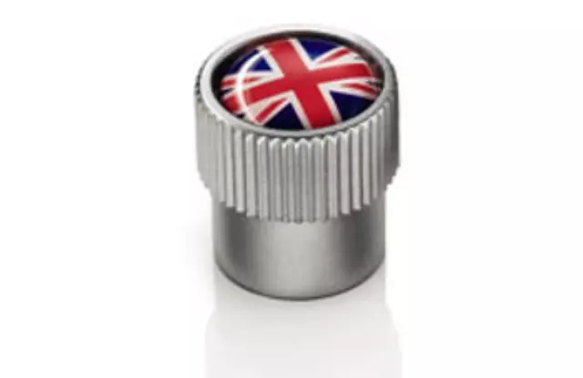 VPLRW0151 - : Styled Valve Caps - Union Jack for Land Rover: Defender 110, Defender 130, Defender 90, Discovery, Discovery Sport, LR2, LR4, Range Rover, Range Rover Evoque, Range Rover Sport, Range Rover Velar Image