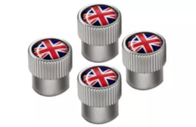 C2D19599 - Wheels: Valve Stem Caps - Union Jack Logo for Jaguar Image
