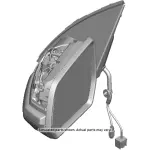 84952588 - : Black Driver Side Door Mirror without Cover for GM Image