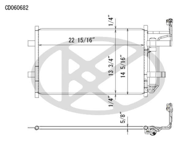 CD060682 - : Koyorad A/C Condenser for Koyo Image
