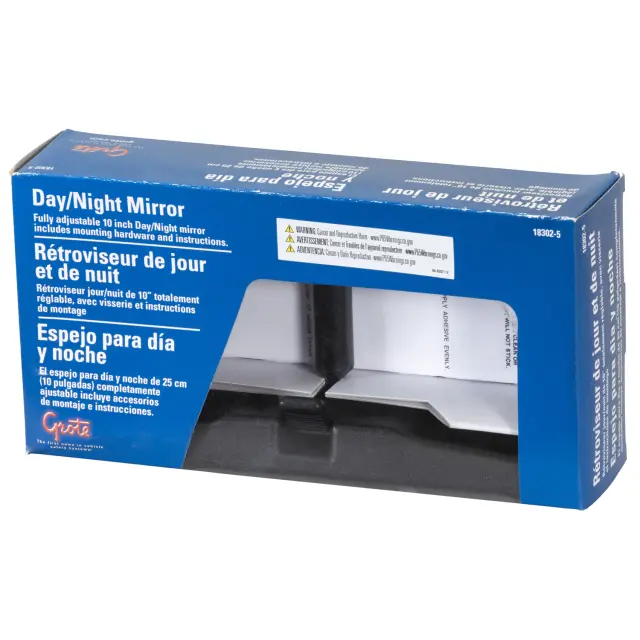 183025 - : 10" Inside Rear View Mirror, Black for Grote Lighting Image