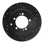 63372017R - : DFC Brake Rotor - Drilled and Slotted - Black for DYNAMIC FRICTION Image