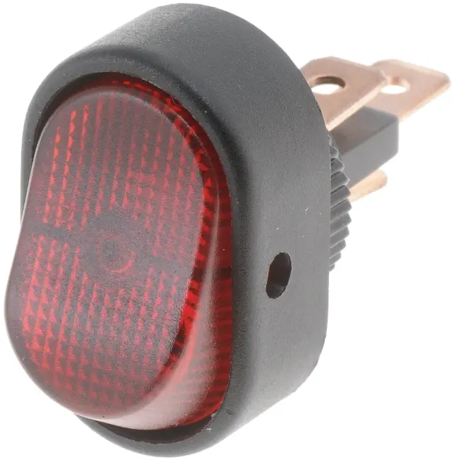 84860 - : Black Body/ Red Oblong Glow Rocker Switch for Dorman Image
