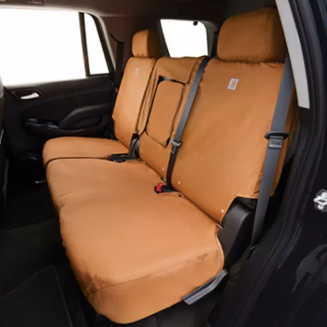 84416771 - Interior: Cover Carhartt Rear Split-bench Seat for Chevrolet: Silverado 3500 HD, Suburban, Suburban 3500 HD, Tahoe | GMC: Sierra 1500, Sierra 2500 HD, Sierra 3500 HD, Yukon, Yukon XL Image