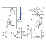 PC3Z26613D74AA - Electrical: Child Seat Bracket for Ford Image