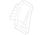 2049109804 - Driver Seat: Backrest Shell for Mercedes-Benz: C250, C300, C350, GLK250, GLK350 Image