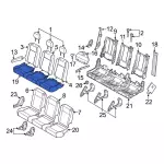 LK4Z9963804AS - Body: Cushion Cover for Ford: Transit-150, Transit-250, Transit-350, Transit-350 HD Image