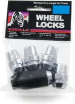 71681NB5 - : Original Gorilla Lock Set Acorn Bulge 13/16" Hex 1/2"-20 Chrome Set of 5 for Gorilla Automotive Image