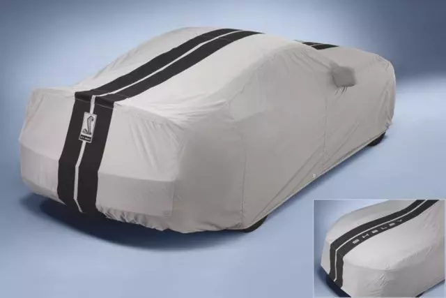 FR3Z19A412F - : Full Vehicle Cover - Weathershield, Shelby GT-350 With Raised Spoiler, With Cobra Logo for Ford: Mustang Image