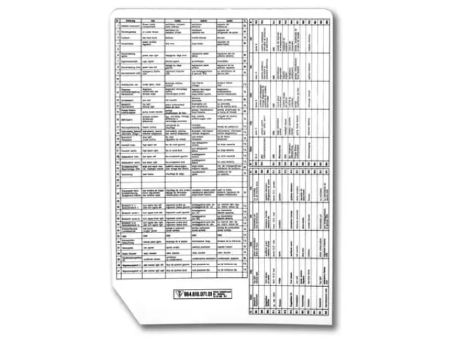 96461020900 - Electrical: Fuse Box Label for Porsche: 911 Image