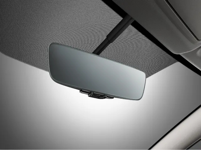 T99L15ZW16 - Interior: Frameless Rear View Mirror with Universal Remote for Nissan: Altima, Frontier, Kicks, Kicks Play, LEAF, NV1500, NV200, NV2500, NV3500, Qashqai, Rogue, Rogue Sport, Sentra, Versa, Z Image