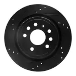 63365018L - : DFC Brake Rotor - Drilled and Slotted - Black for DYNAMIC FRICTION Image