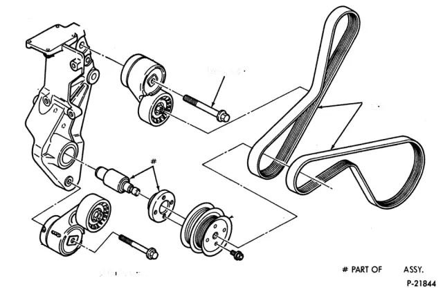 F65Z8678AAA - Cooling System: Idler Pulley for Ford Image