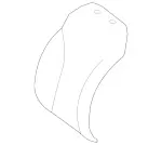 22291018351B55 - Body: Seat Back Cover for Mercedes-Benz Image