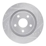 63142033R - : DFC Brake Rotor - Drilled and Slotted - Silver for DYNAMIC FRICTION Image