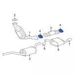 2M5Z9450AA - Exhaust: Catalytic Converter Gasket for Ford: Focus Image