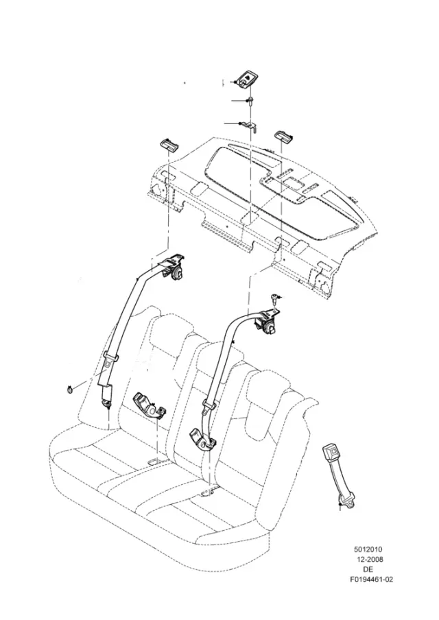 6E5Z54613D74A - Electrical: Child Seat Bracket for Ford Image