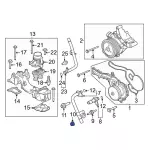 W714006S440 - : Water Pipe Nut for Ford: F-250 Super Duty, F-350 Super Duty, F-450 Super Duty Image