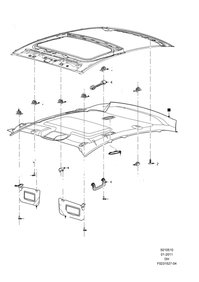 DM5Z5804132AA - Body: Sun-visor Retainer for Ford Image