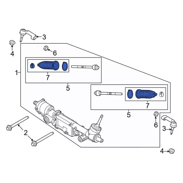 Rack And Pinion Bellows Kit - Ford (KL1Z-3332-B)