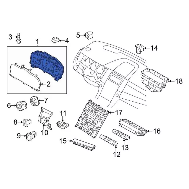 BG1Z10849CD - Body: Cluster Assembly for Ford: Taurus Image
