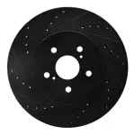 63376129L - : DFC Brake Rotor - Drilled and Slotted - Black for DYNAMIC FRICTION Image